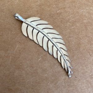 Stella & Dot Sterling Silver Feather Grow Charm